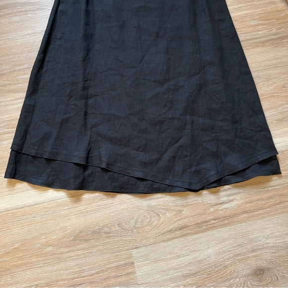 Eileen Fisher Black Irish Linen Sleeveless Dress Women’s medium - Picture 6 of 9